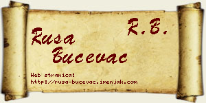 Rusa Bučevac vizit kartica